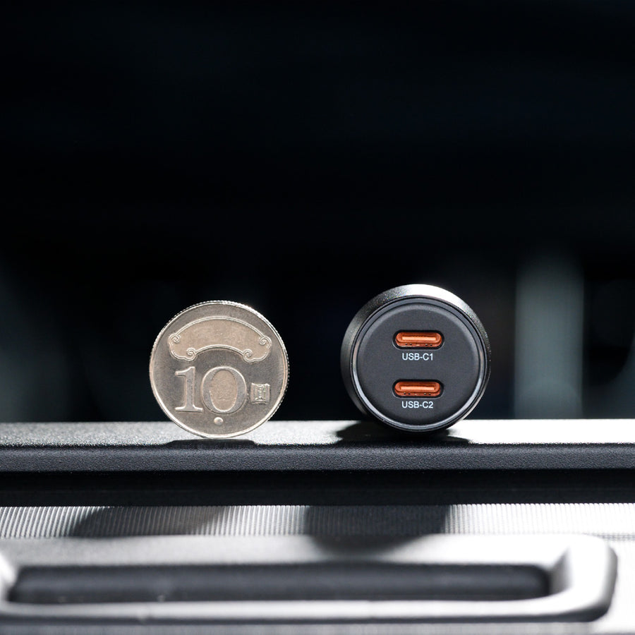 ADAM elements - C40 40W Fast Dual USB-C Car Charger + CQ1 Qi2 Magnetic Charging Car Mount Bundle
