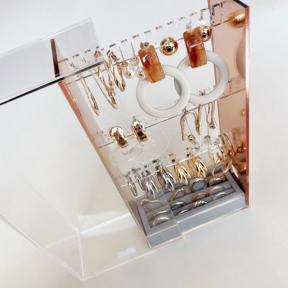 Moosy Life Moonlight Rose Gold Dust Proof Jewelry Organize Box