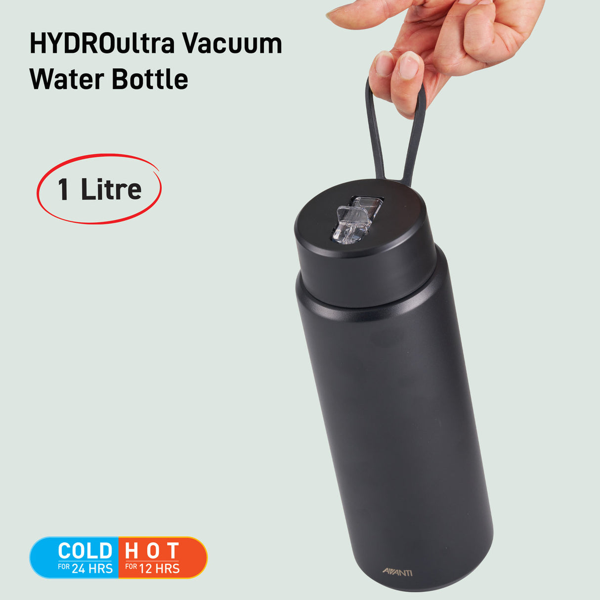 Avanti HydroUltra Insulated Water Bottle w/Strap 1L