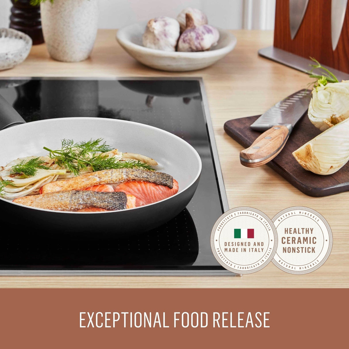 Essteele Essenza Ceramic Nonstick Induction Open French Skillet 28cm