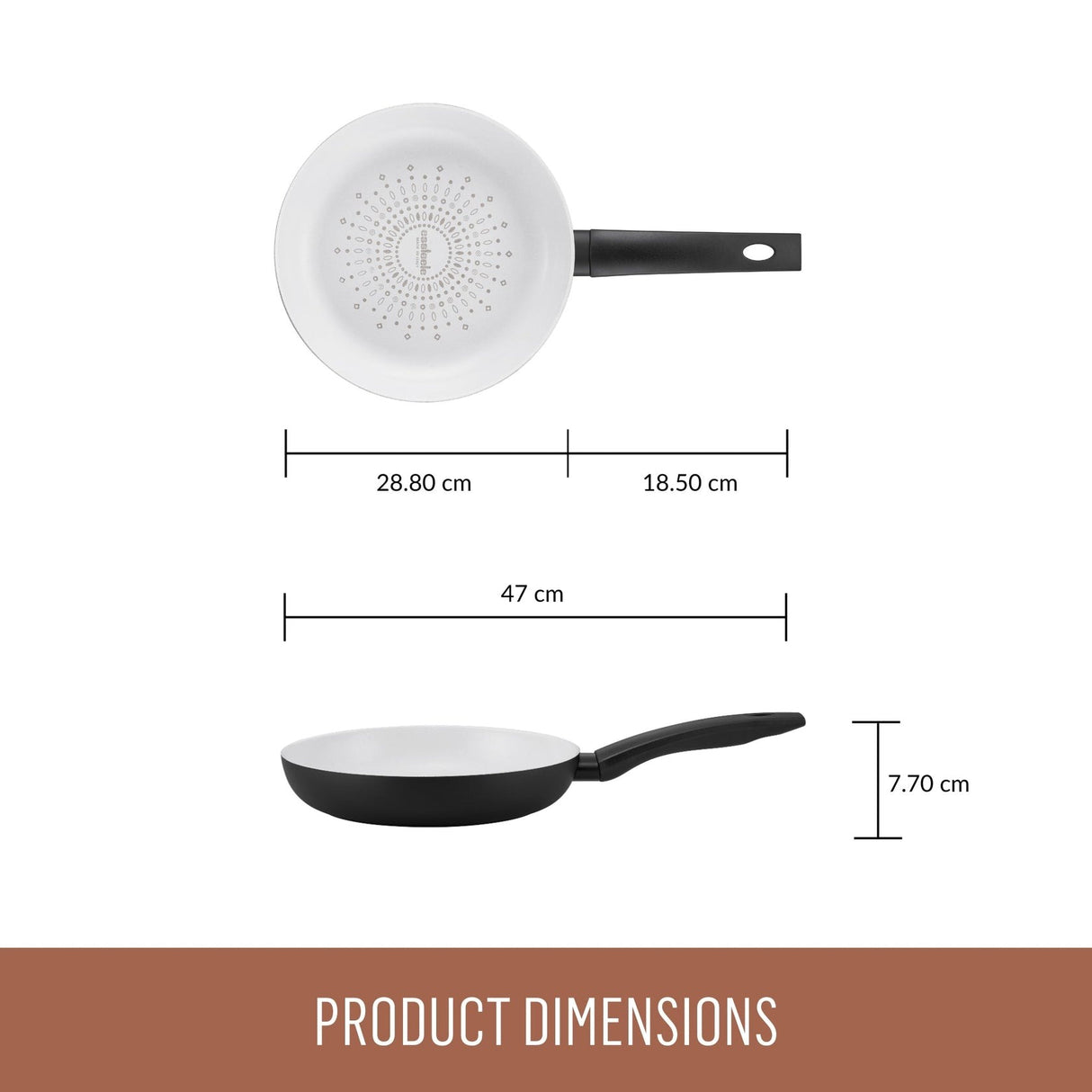 Essteele Essenza Ceramic Nonstick Induction Open French Skillet 28cm