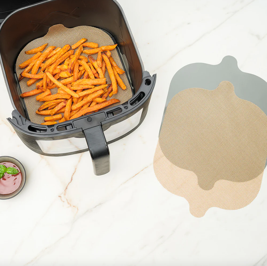 NoStik Silicone Fibreglass Square Air Fryer Liner Set of 2