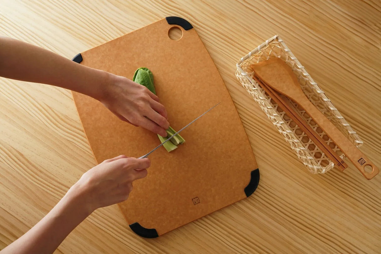 JIA - Antibacterial Wood Fiber Cutting Board M & Spatula Combo