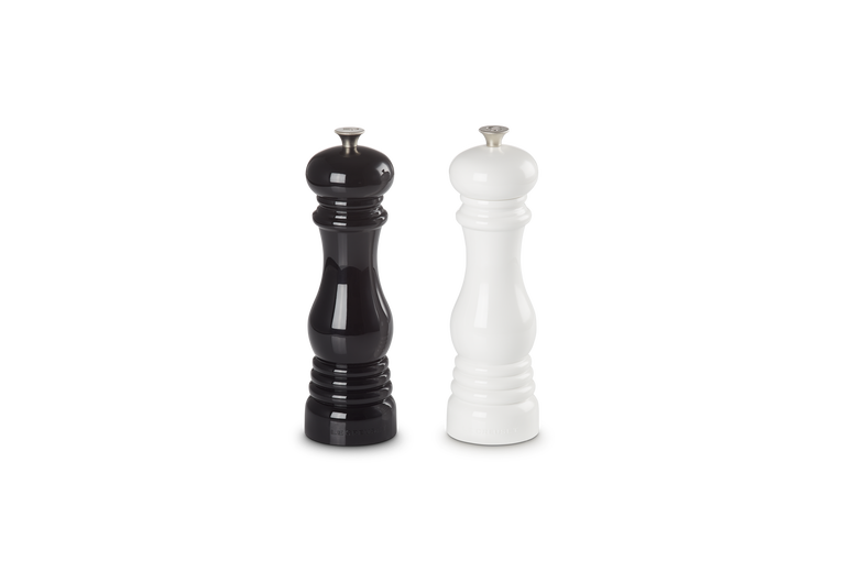 Le Creuset Classic Salt and Pepper Mill Set (Black / White)