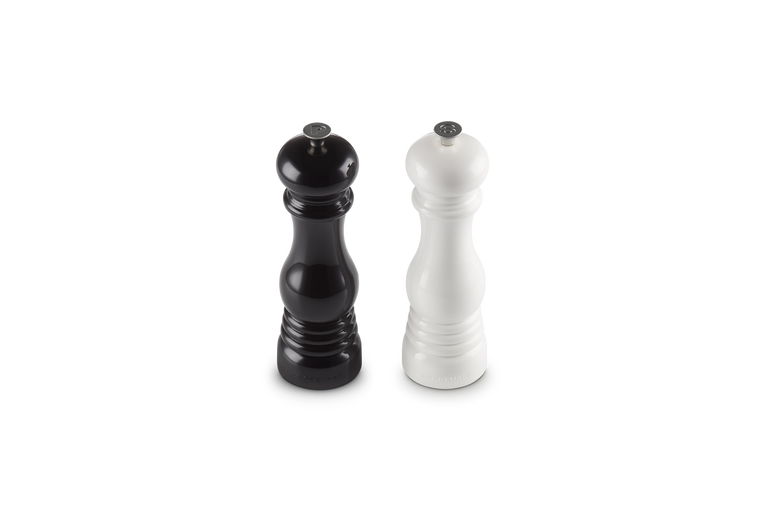 Le Creuset Classic Salt and Pepper Mill Set (Black / White)