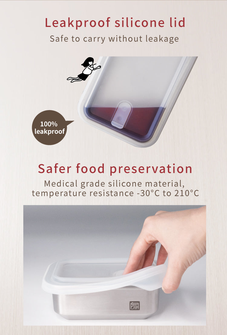 JIA - Microwave Safe SS Food Container 10 pcs Combo with Free silicon Lids