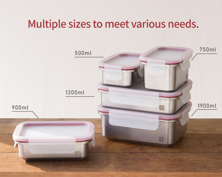 JIA - Microwave Safe SS Food Container 10 pcs Combo with Free silicon Lids