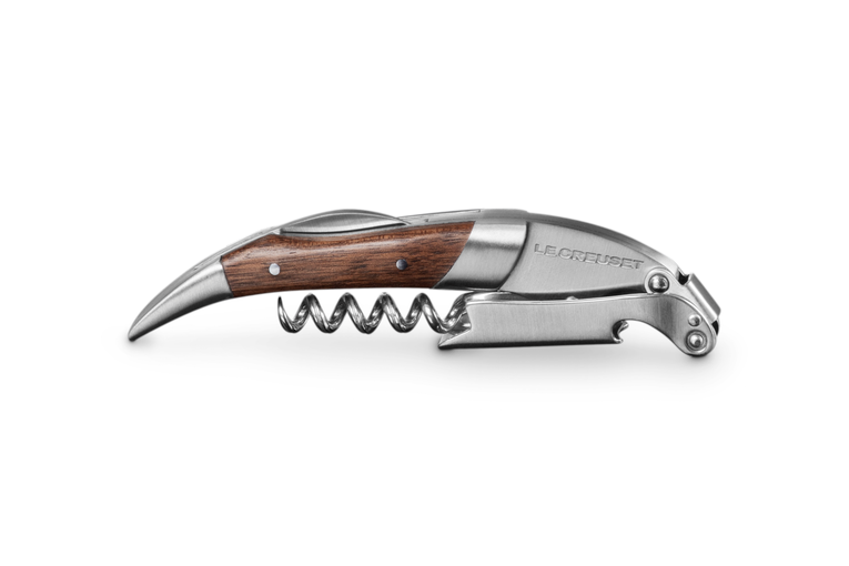 Le Creuset Premium Waiter's Corkscrew w/ Black Walnut Wood Handle