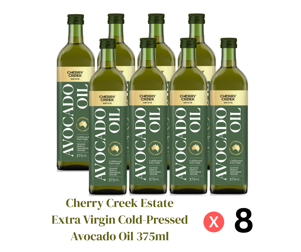Cherry Creek Estate - Extra Virgin Cold-Pressed Avocado Oil 375ml x 8 Bundle (Best Before 3/2028)