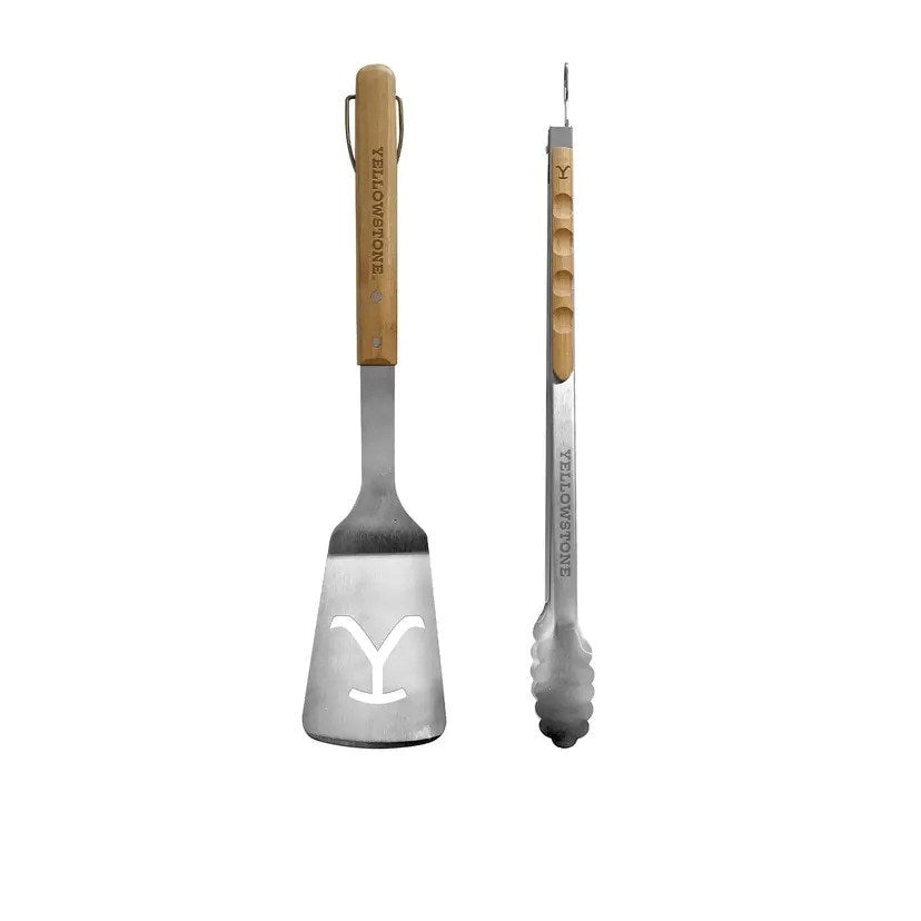 Proud Grill Company - Yellowstone BBQ 2pc Tool Set - Spatula and Tongs