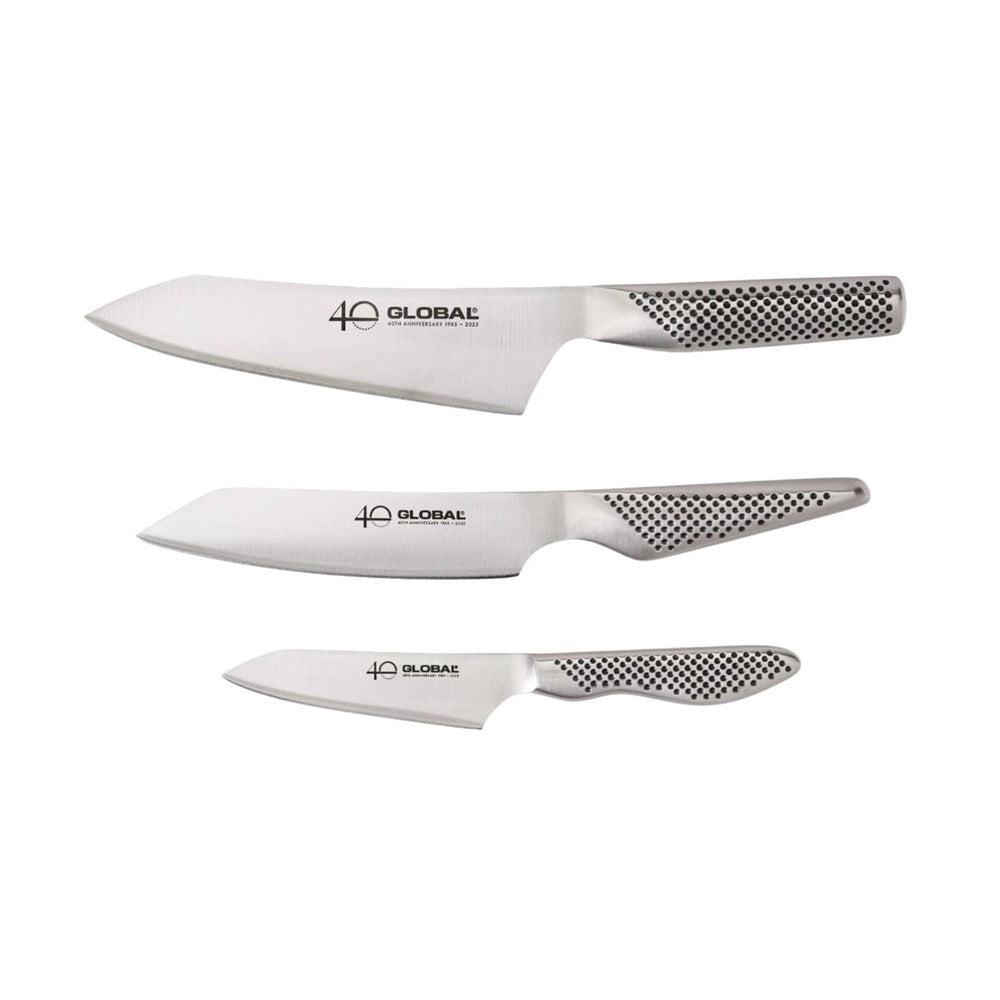 Global - 40th Anniversary 3pc Knife Set (Made in Japan)