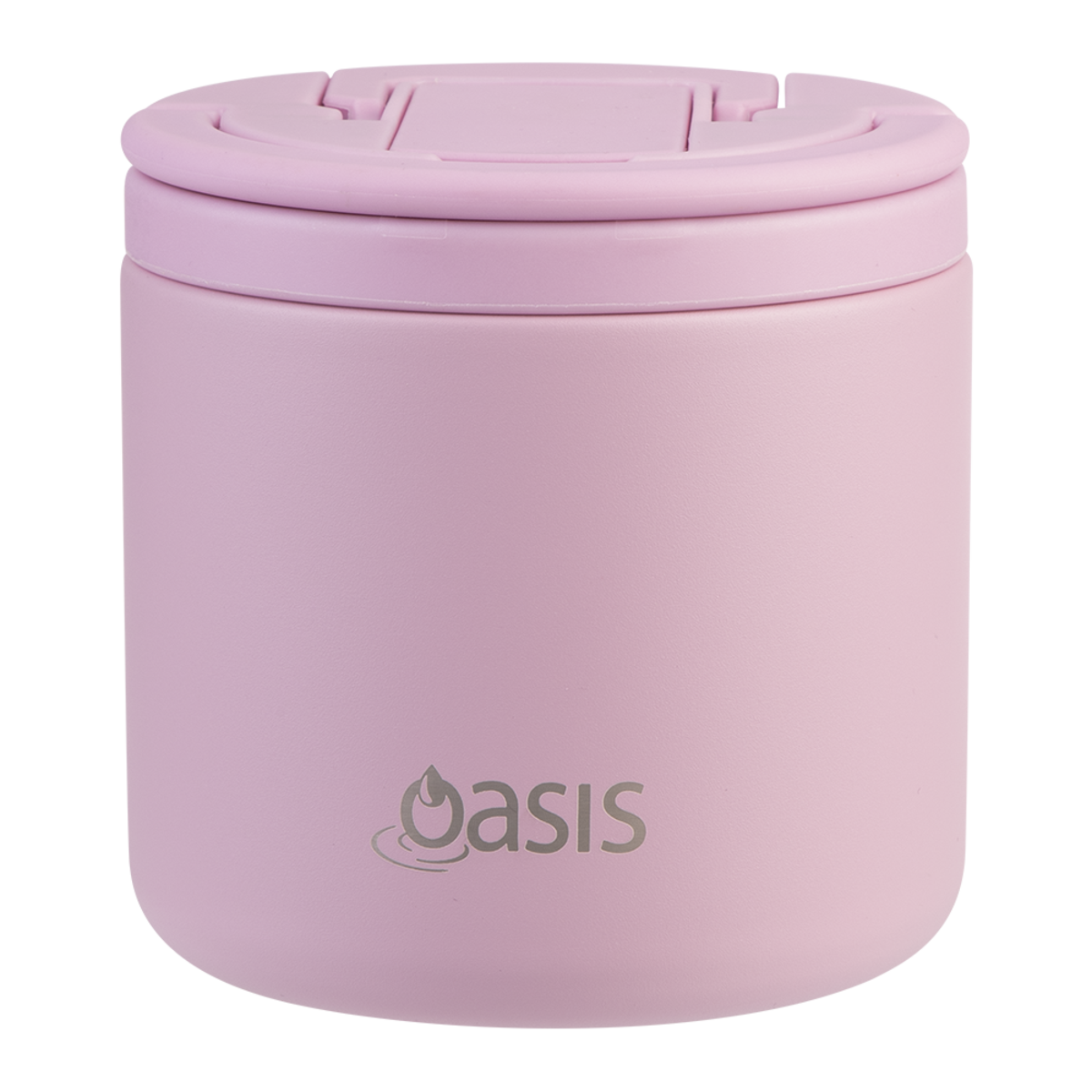 OASIS - Stainless Steel Double Wall Insulated Food Pod Flask w/ Quick Release Lid & Spork 500ml