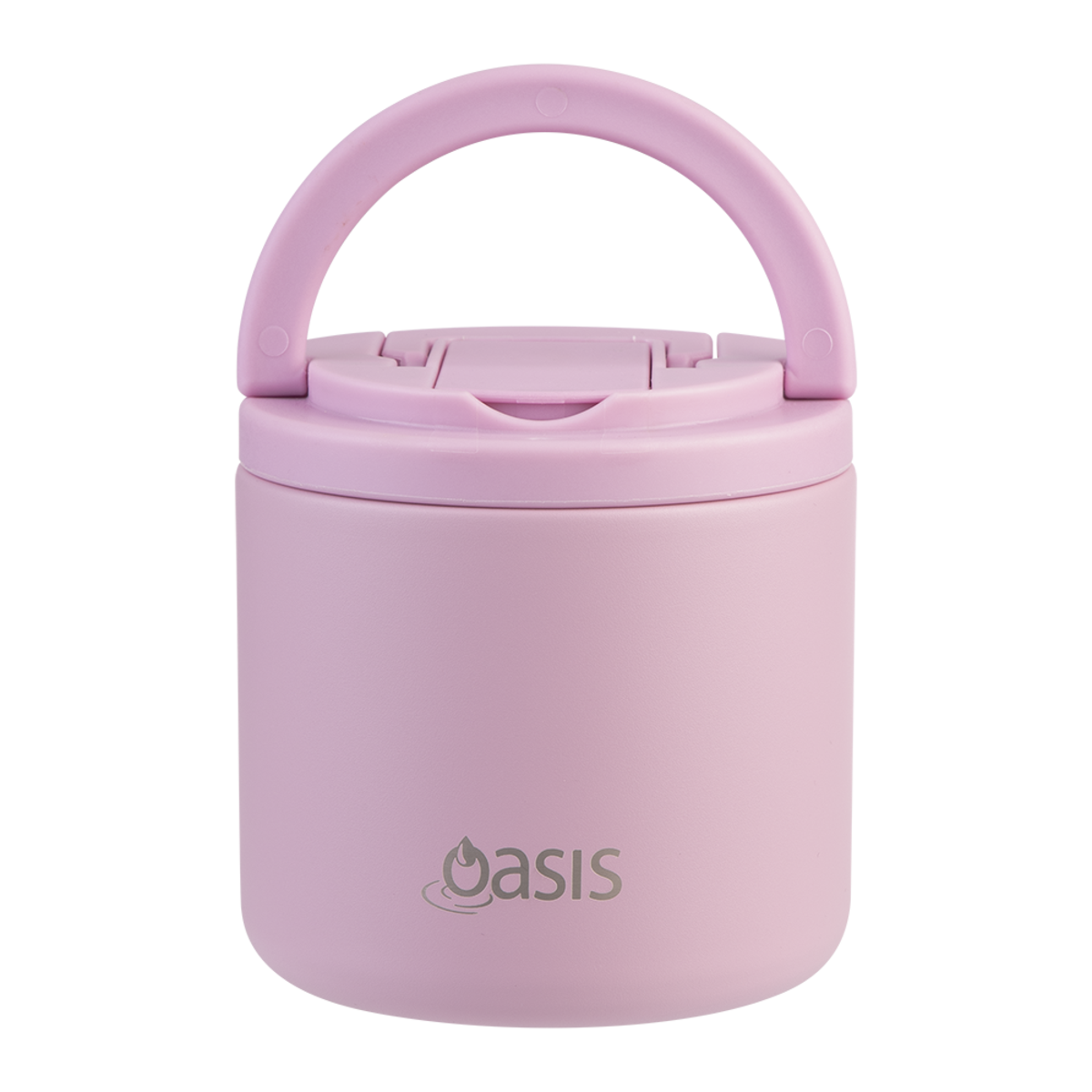 OASIS - Stainless Steel Double Wall Insulated Food Pod Flask w/ Quick Release Lid & Spork 500ml