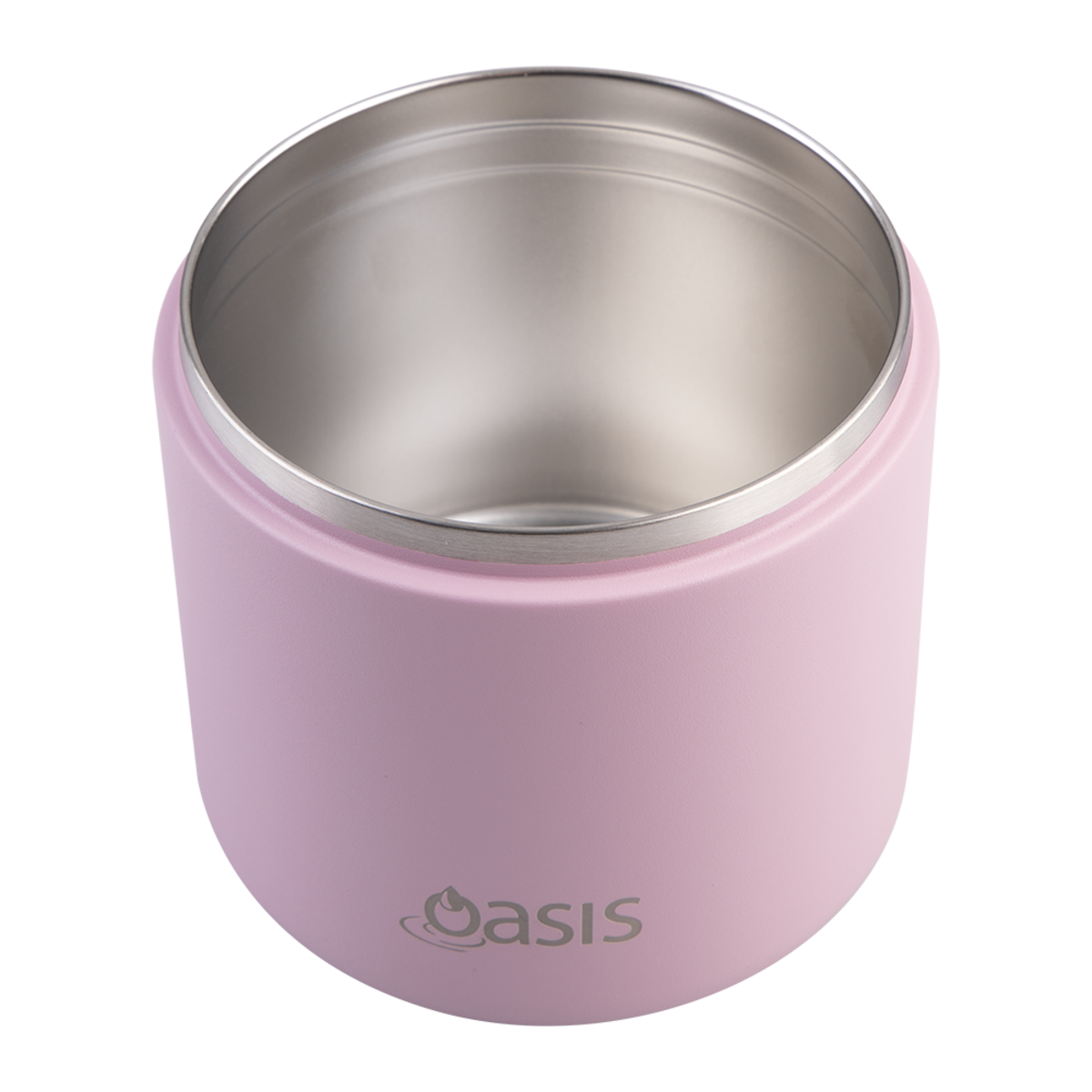 OASIS - Stainless Steel Double Wall Insulated Food Pod Flask w/ Quick Release Lid & Spork 500ml
