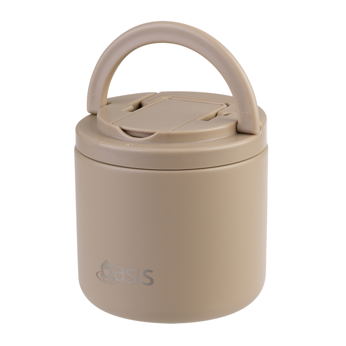 OASIS - Stainless Steel Double Wall Insulated Food Pod Flask w/ Quick Release Lid & Spork 500ml