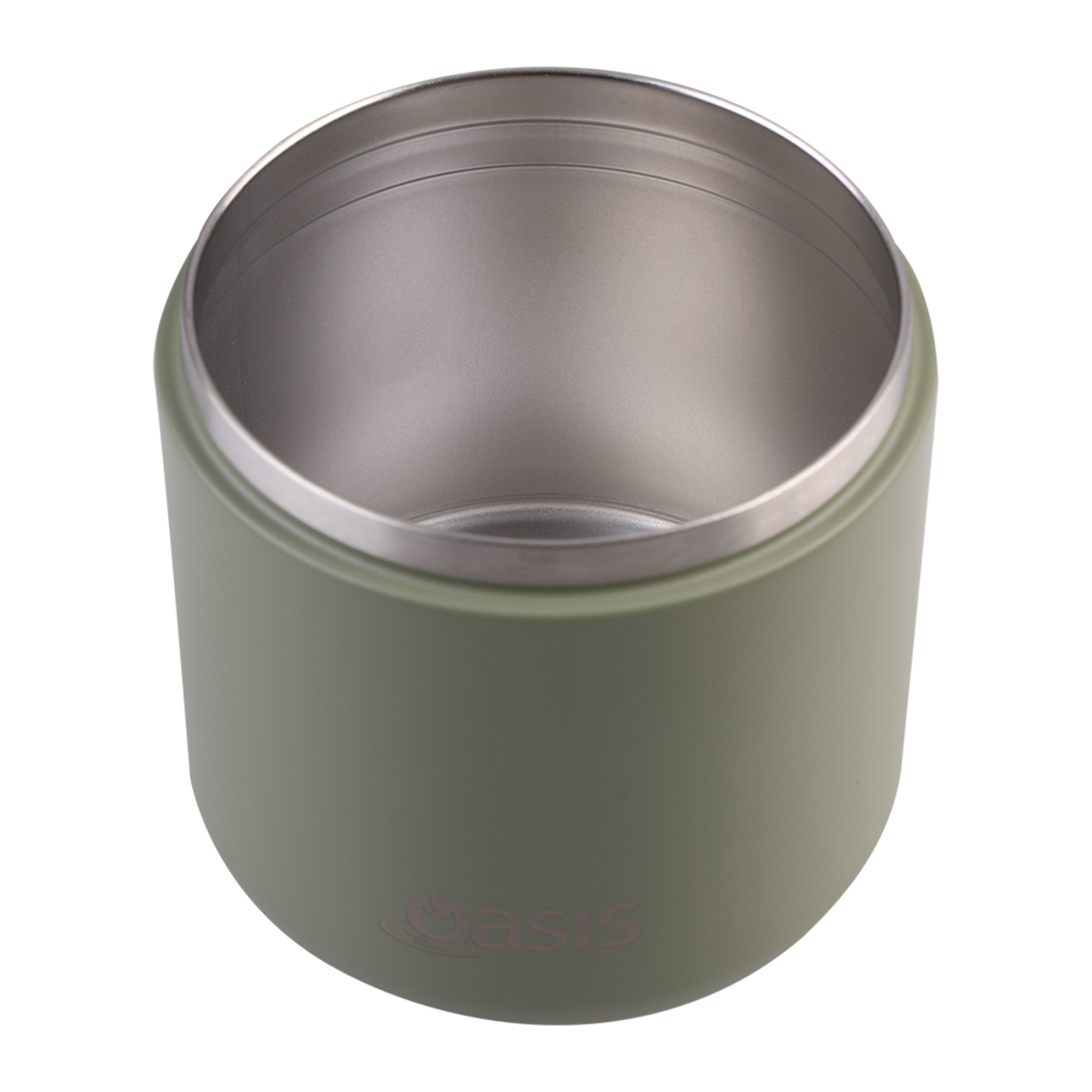 OASIS - Stainless Steel Double Wall Insulated Food Pod Flask w/ Quick Release Lid & Spork 500ml