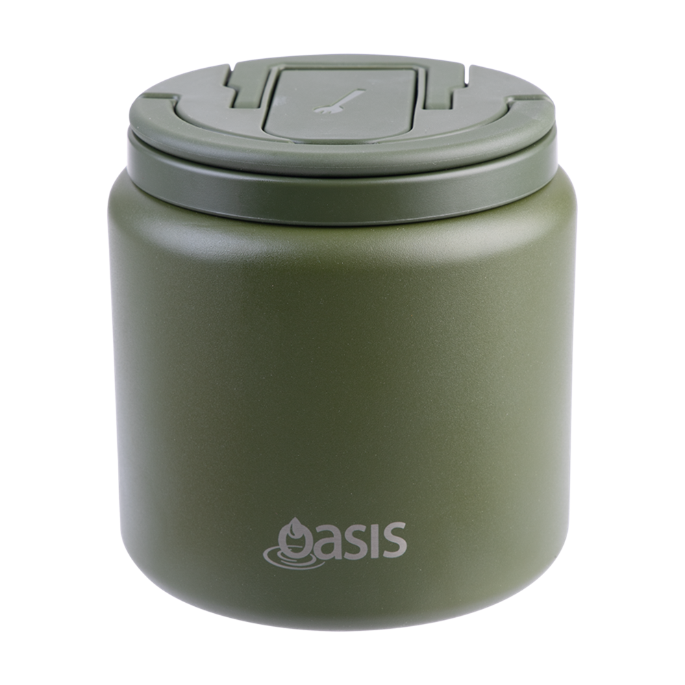 OASIS - Stainless Steel Insulated Food Pod Flask w/ Quick Release Lid & Spork 700ml (Sept Preorder)