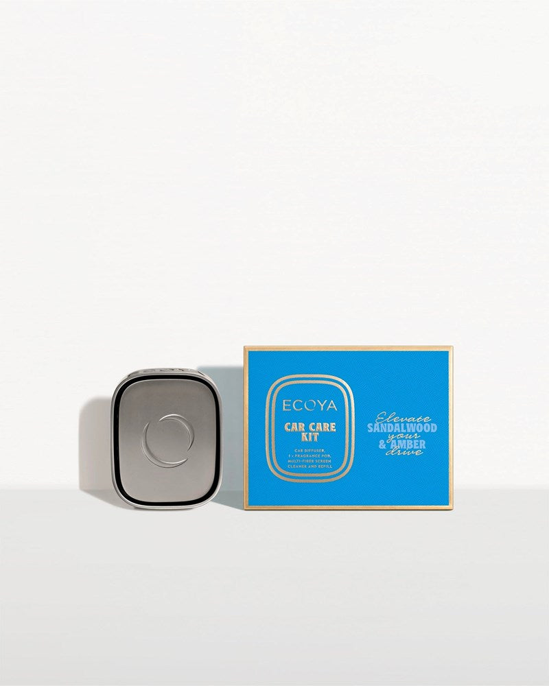 Ecoya- Holiday: Car Care Kit Sandalwood & Amber