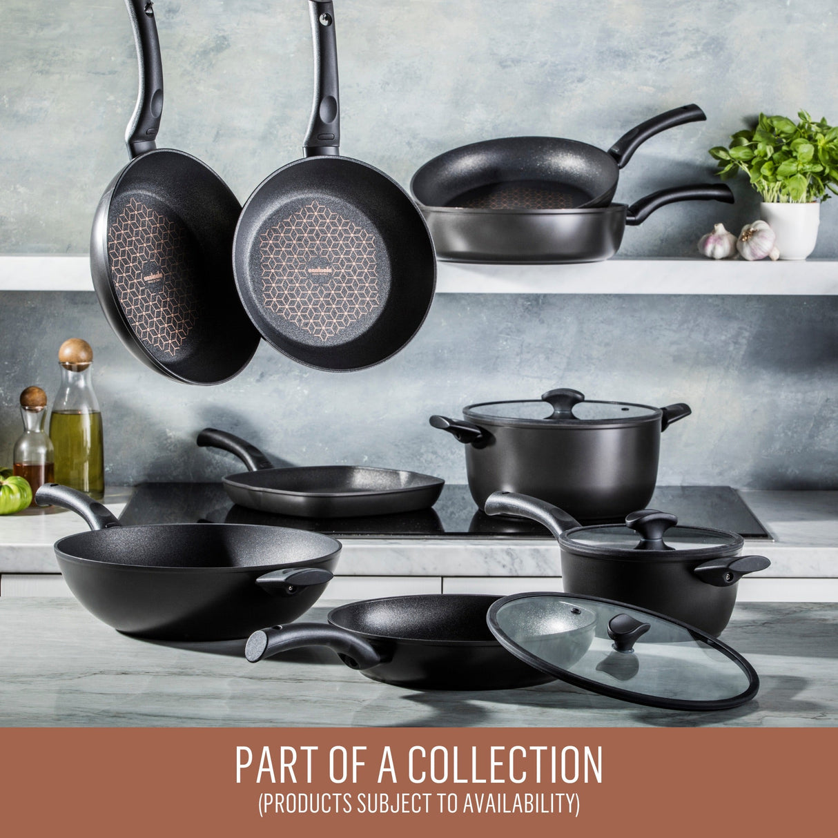 ESSTEELE Per Salute 32cm/5.7L Nonstick Induction Covered Sauté