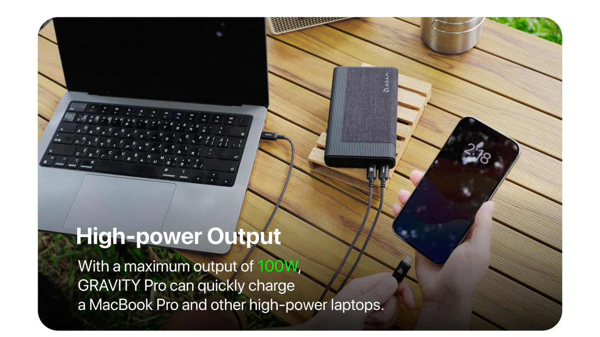 ADAM elements GRAVITY Pro 100W Power Bank for Laptop