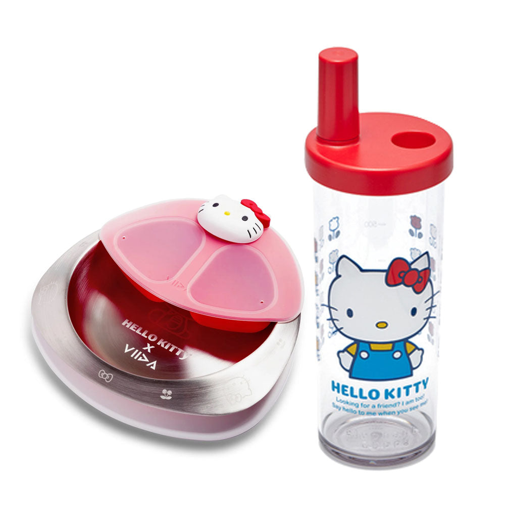 Hello Kitty VIIDA Steel Plate & Elephant Cuppa 720ml Combo (Limited Ed.)