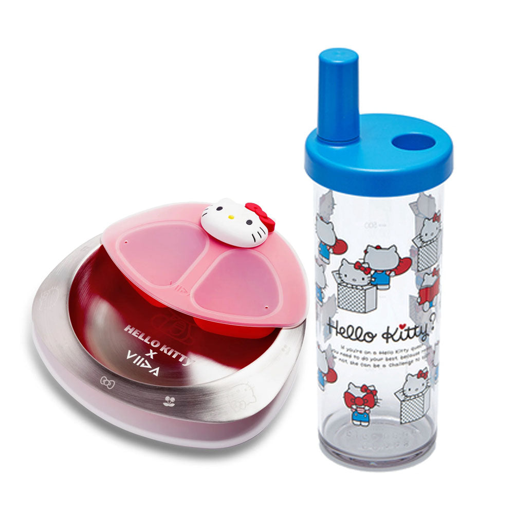 Hello Kitty VIIDA Steel Plate & Elephant Cuppa 720ml Combo (Limited Ed.)