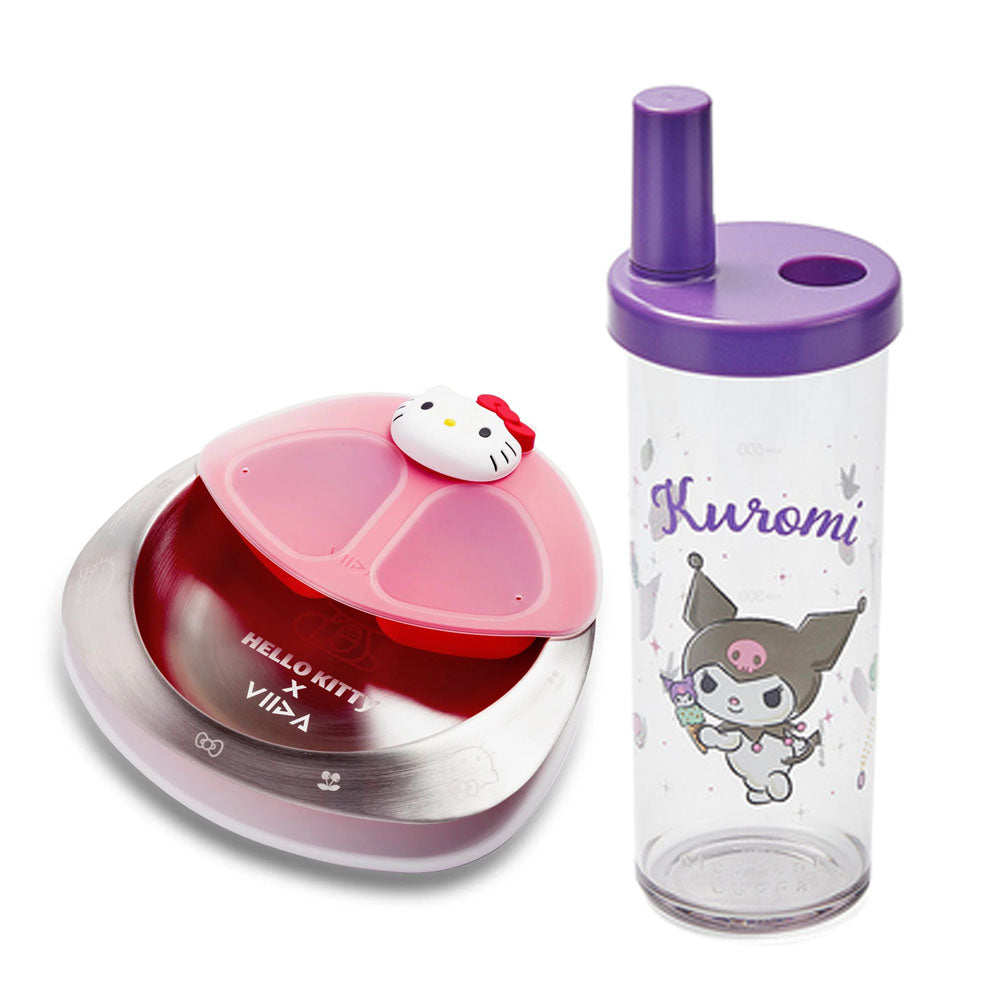 Hello Kitty VIIDA Steel Plate & Elephant Cuppa 720ml Combo (Limited Ed.)
