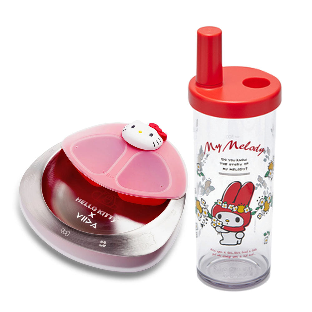 Hello Kitty VIIDA Steel Plate & Elephant Cuppa 720ml Combo (Limited Ed.)