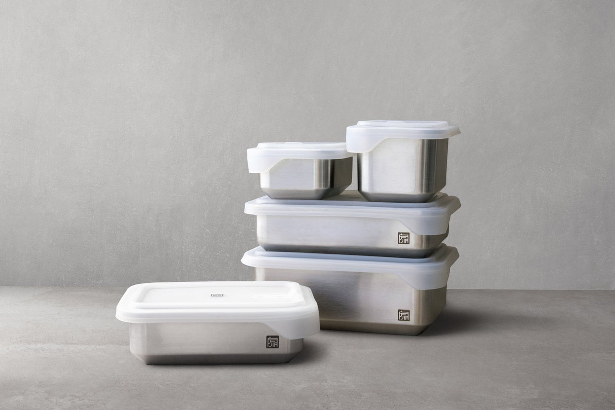 JIA - Microwave Safe SS Food Container 10 pcs Combo with Free silicon Lids