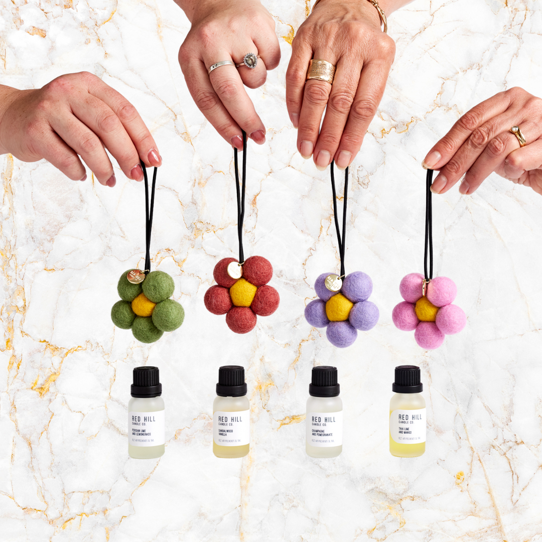 Red Hill Felt Air Freshers Flowers