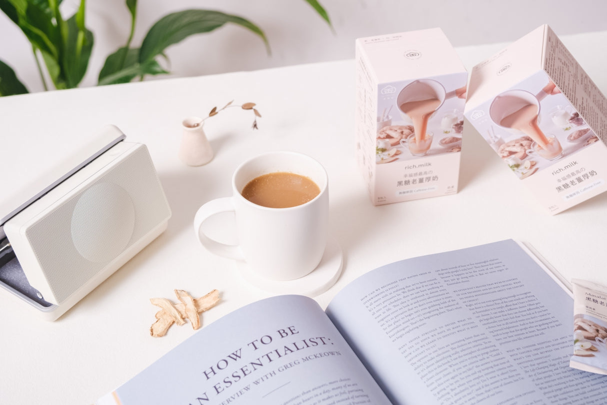 Jinmantang - Rich Milk Brown Sugar Ginger Tea 無咖啡因黑糖老薑厚奶茶 Pack of 8 (Early July Preorder)