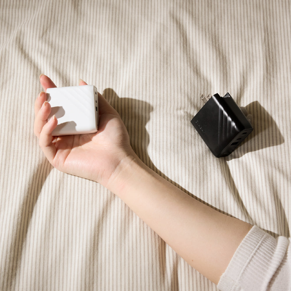 ADAM Elements - P67 GaN 67W 3-Port Wall Charger with Universal Travel Adaptor