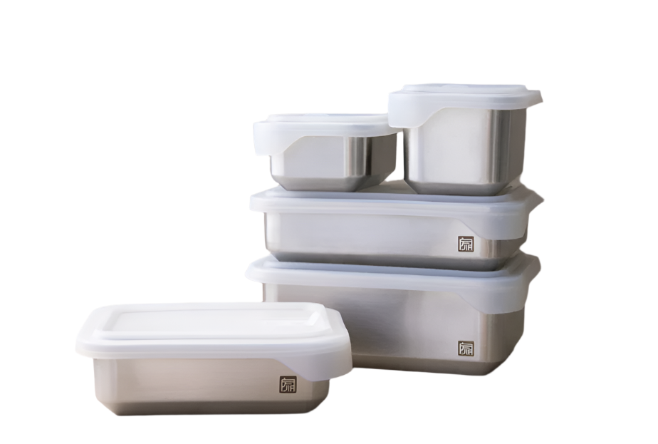 JIA - Microwave Safe Stainless Steel Food Container with FREE Silicon Lids Combo