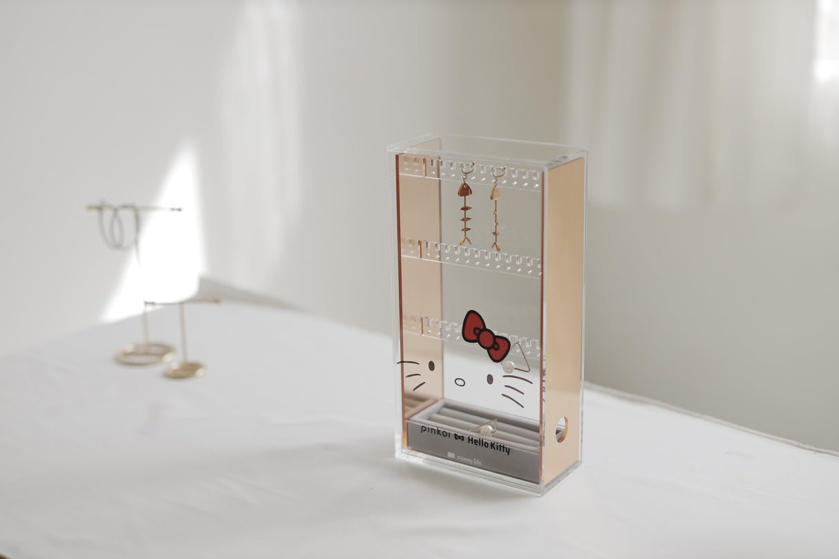 Moosy Life x Hello Kitty - Moonlight Rose Gold Dust Proof Jewelry Organize Box
