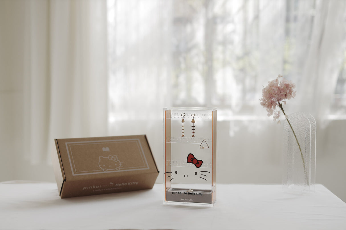 Moosy Life x Hello Kitty - Moonlight Rose Gold Dust Proof Jewelry Organize Box