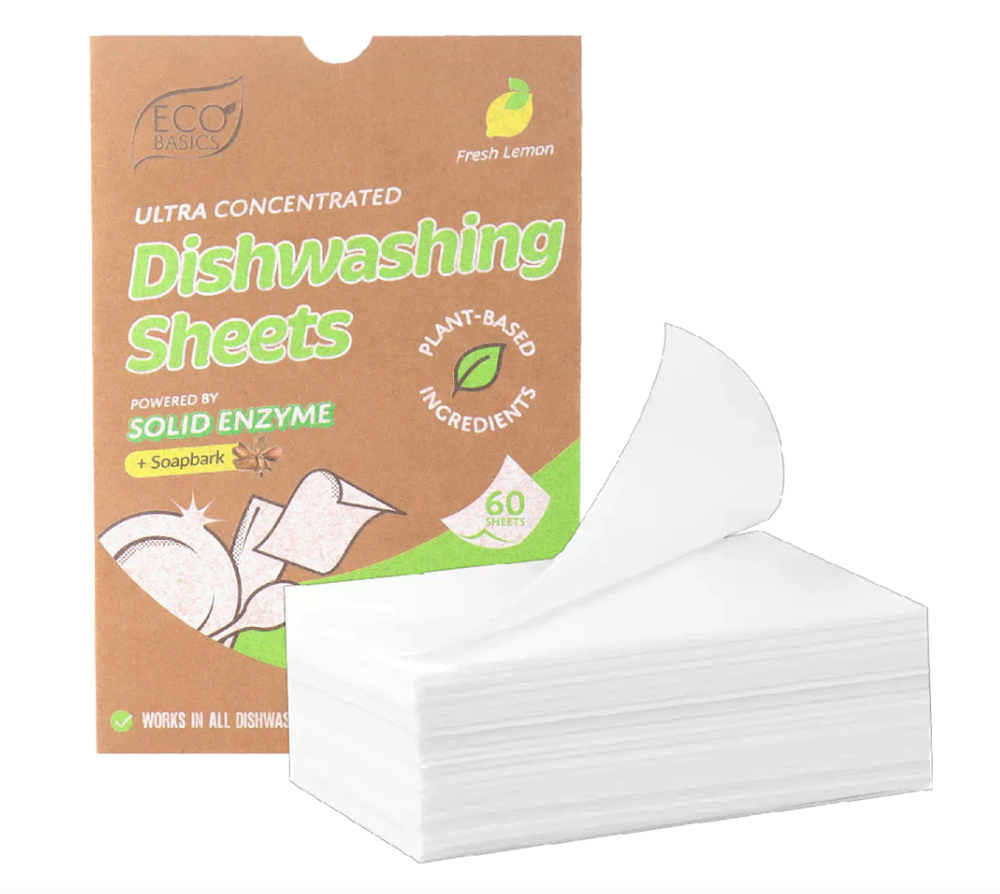Eco Basics - Dishwashing Sheets 60 pack - Fresh Lemon