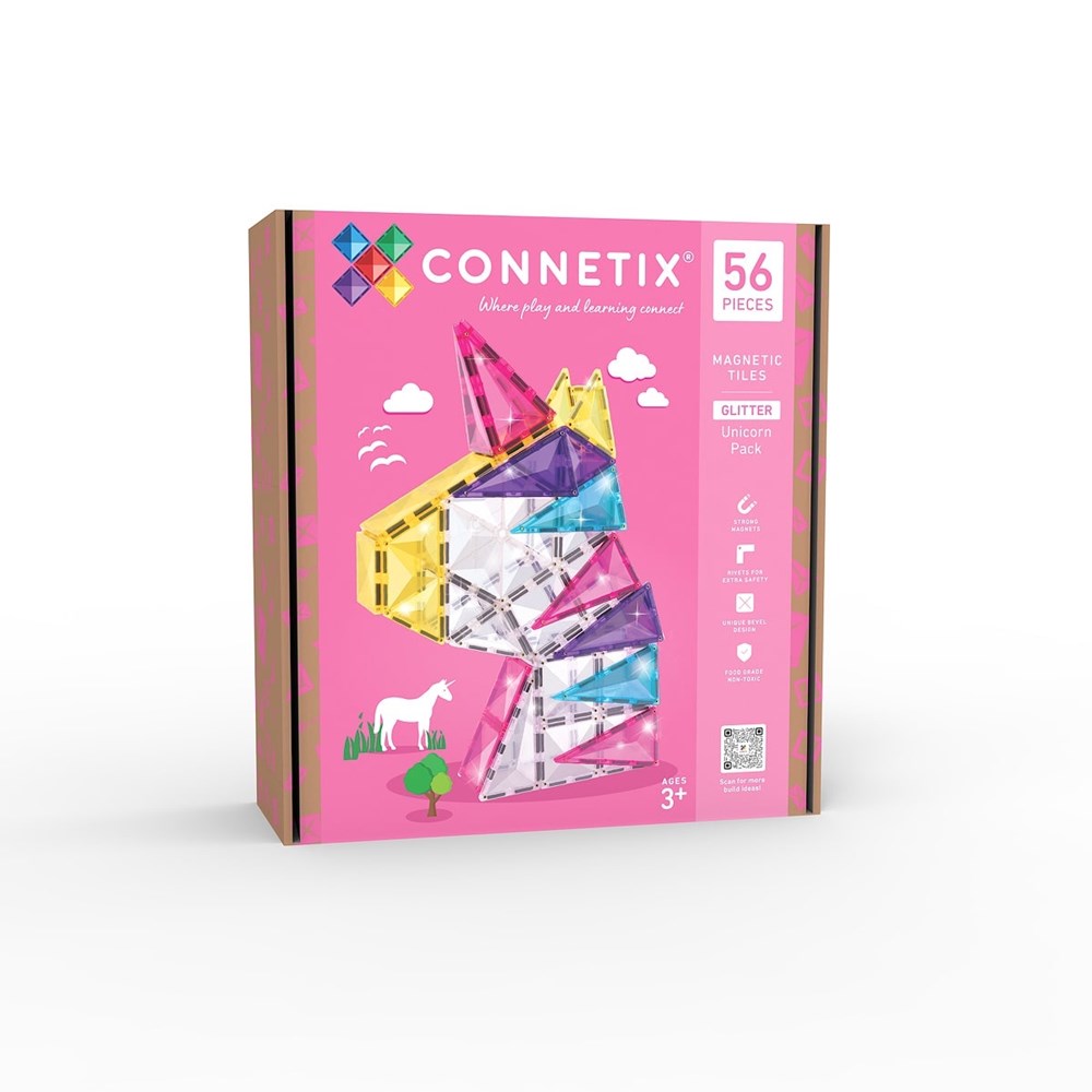 Connetix 56 pc Glitter Unicorn Pack