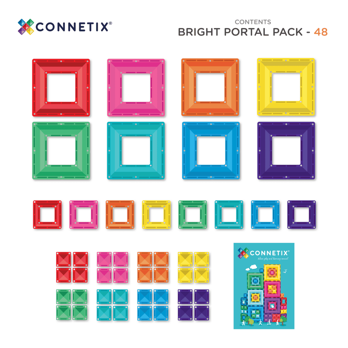 Connetix 48 pc Bright Portal Pack