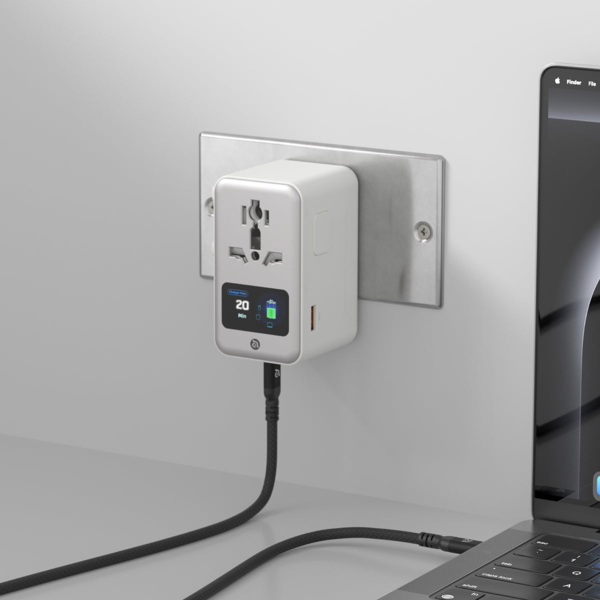 ADAM Elements - T100D 100W Universal Travel Adapter with Display (Mid Oct Preorder)