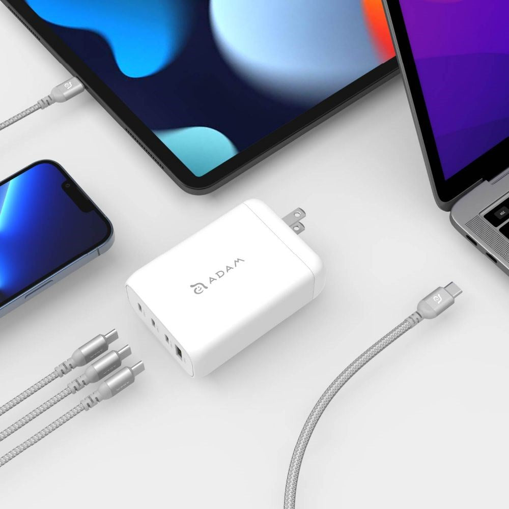 ADAM elements - OMNIA Pro 130 4-Port Power Charger w Travel Kits