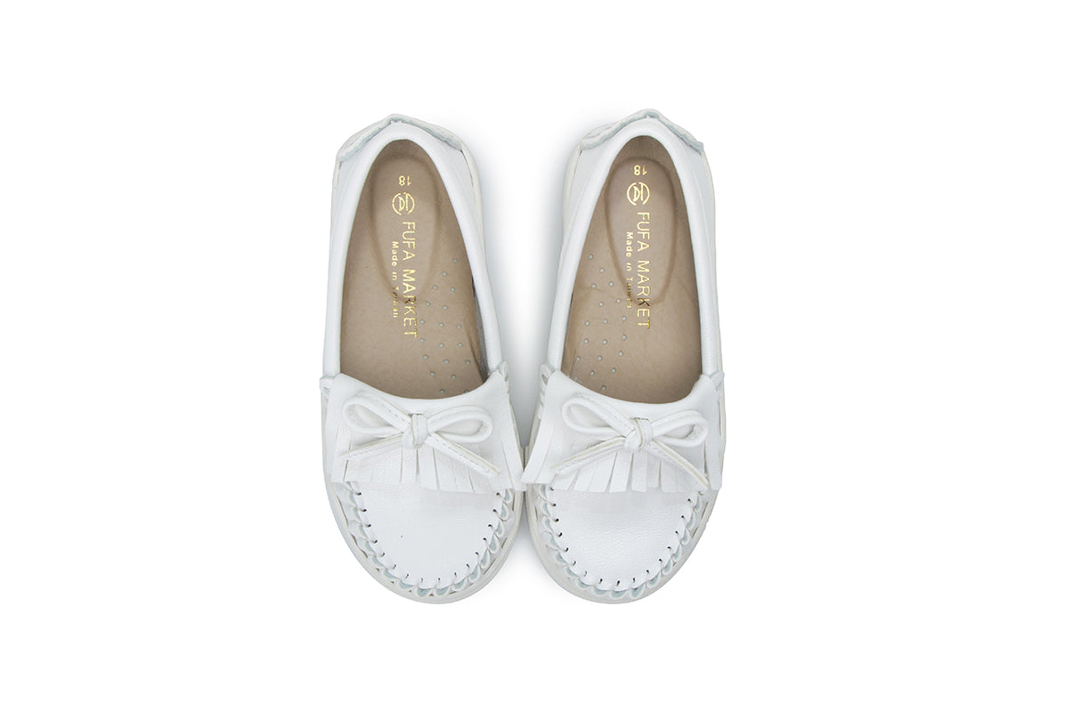 FuFa - Kids Leather Tassel Loafer 皮革感流蘇厚底兒童懶人鞋