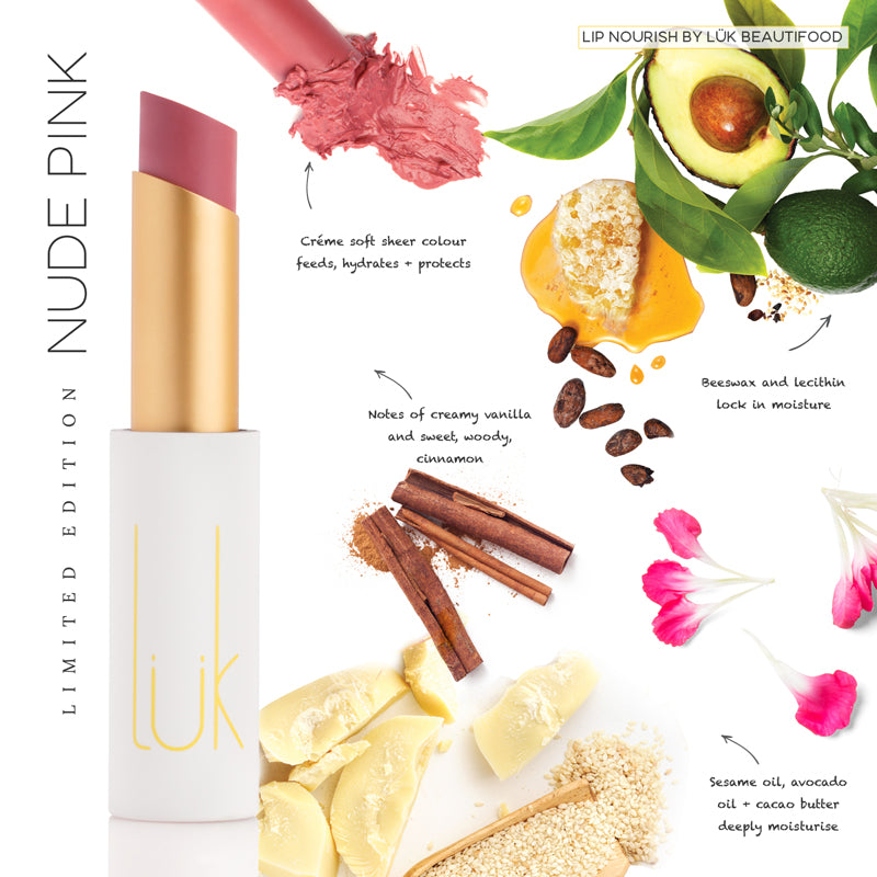 Lük beautifood Lip Nourish Nude Pink Natural Lipstick