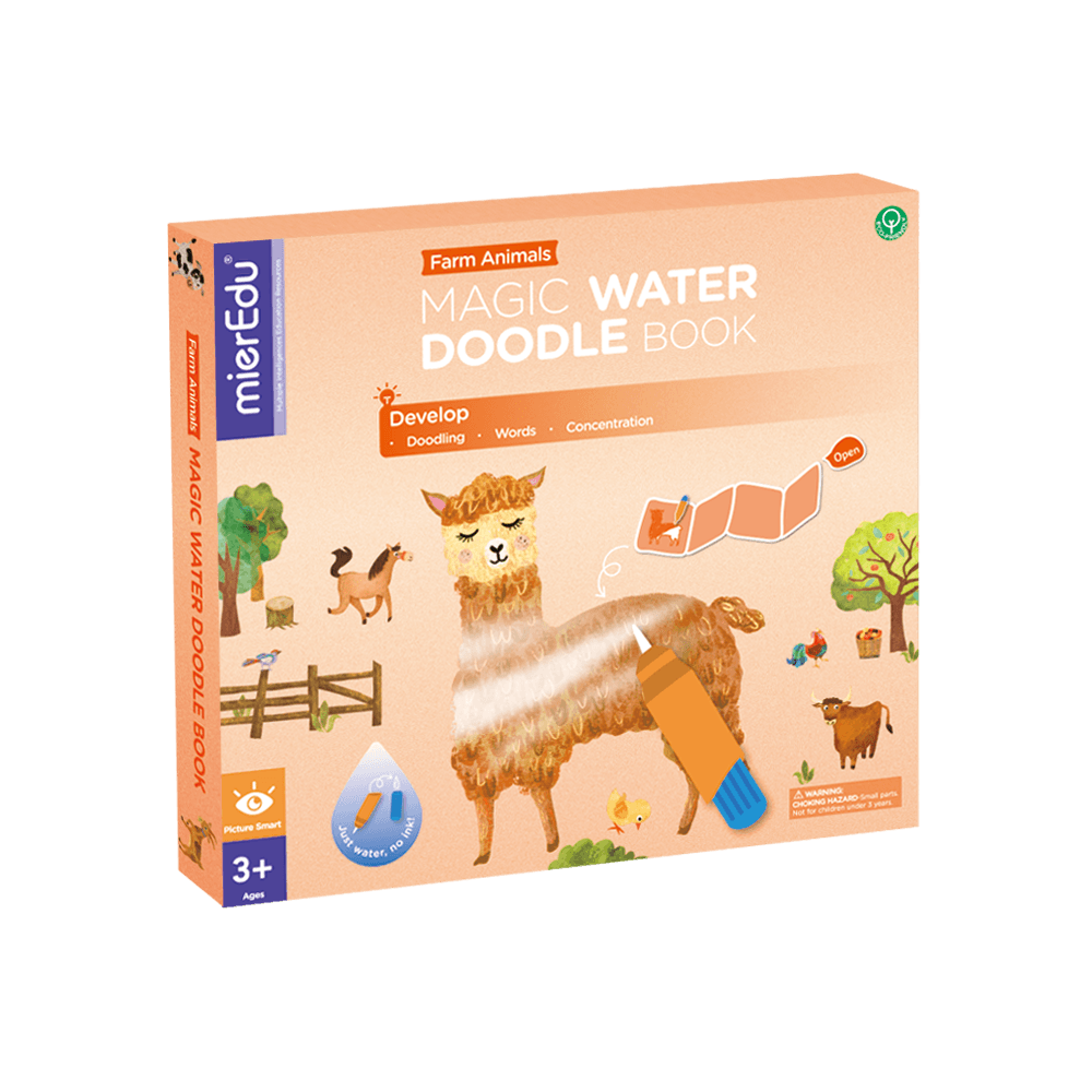 Mier Magic Water Doodle Book - Farm Animals