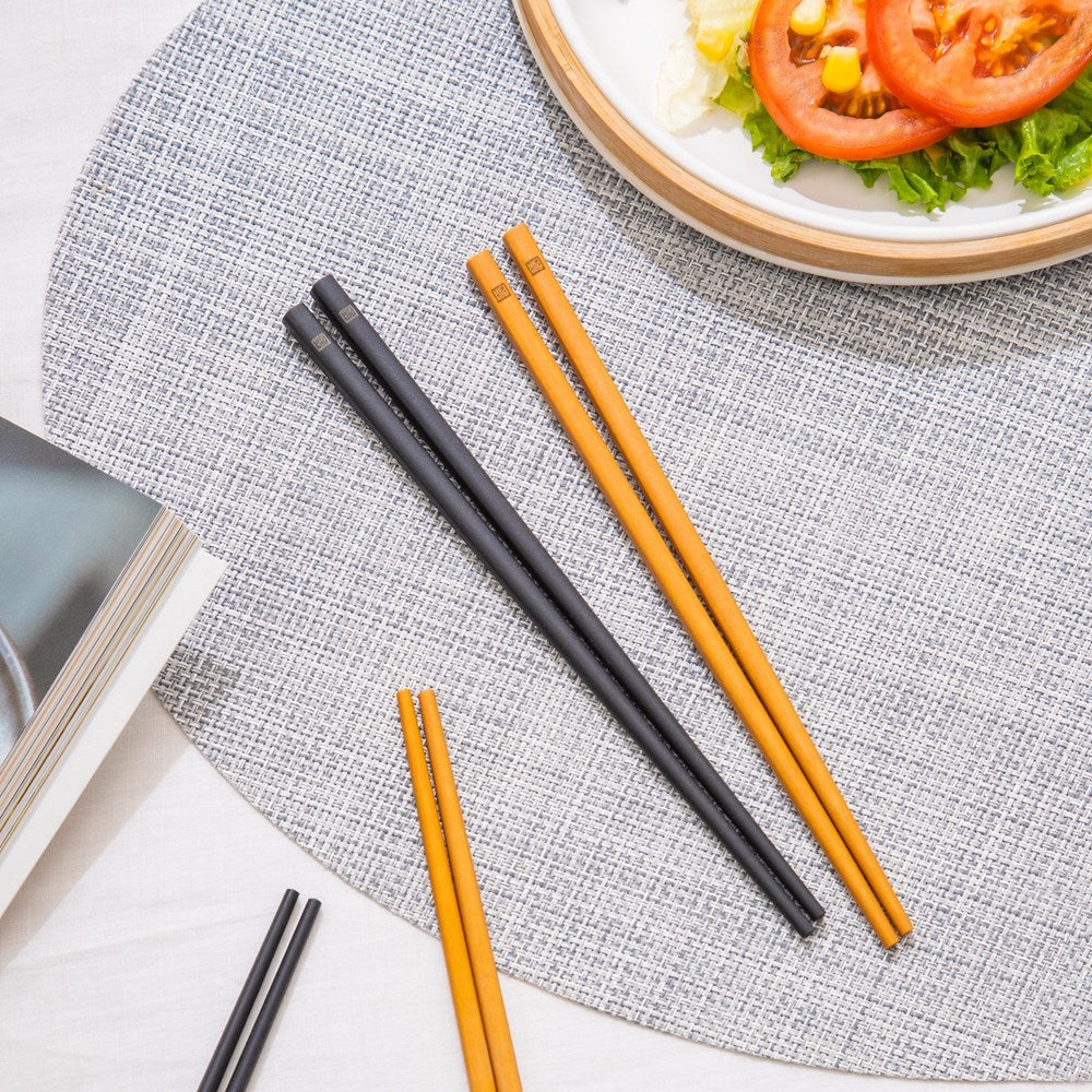 JIA - Antibacterial Wood Fiber Chopsticks 5 Pairs Bundle (Black Limited Ed.)