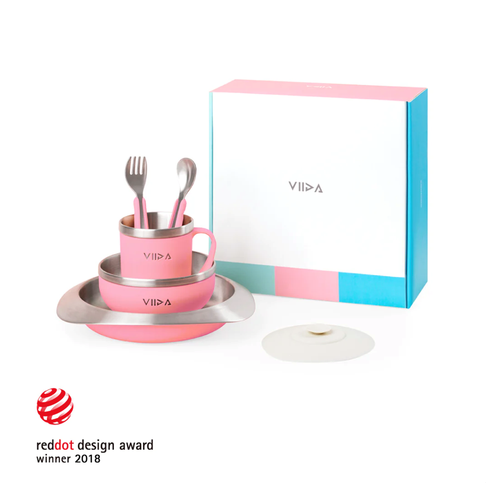 VIIDA - Souffle Stainless Steel Meal Set w Suction Pad
