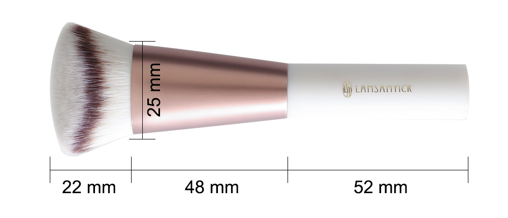 Lamsamyick Double bevel foundation brush (White)