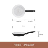 Essteele Essenza Ceramic Nonstick Induction Open French Skillet 28cm