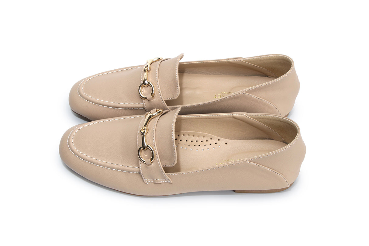 Fufa Horsebit Stitching Loafers Shoes