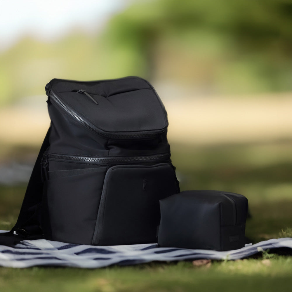 backpack fold travel black SPACEFOLD Foldable Parenting Backpack 20L Travel Bundle