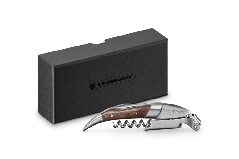 Le Creuset Premium Waiter's Corkscrew w/ Black Walnut Wood Handle